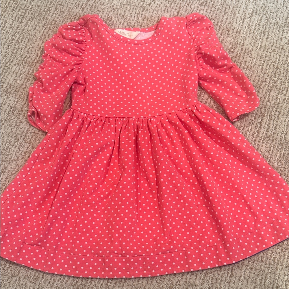 Matilda Jane Coral Polka Dot Dress